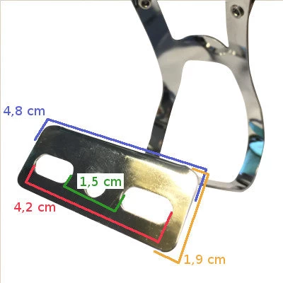 Messingschlager Cale Pieds Pédale Vélo Avec 2 Points De Passage Pour Lanière 4 Messingschlager Cale Pieds Pédale Vélo Avec 2 Points De Passage Pour Lanière – Image 4