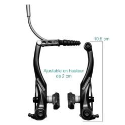 Etrier De Frein V-brake Noir BR-T4000 Shimano -Vélos Et Accessoires etrier frein v brake br t4000 shimano 4