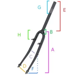 Vélos Et Accessoires -Vélos Et Accessoires fourche velo 28 pouces avec pivot filete 1 full 2