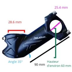 XLC Potence Aheadset Surélevée Pour Cintre Vélo 25,4 Mm -Vélos Et Accessoires potence aheadset surelevee pour cintre velo 25 4 mm full 3