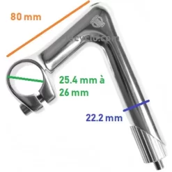 Potence Plongeur BLB Pour Vélo Vintage Retro Quill -Vélos Et Accessoires potence plongeur blb pour velo vintage retro quill full 4